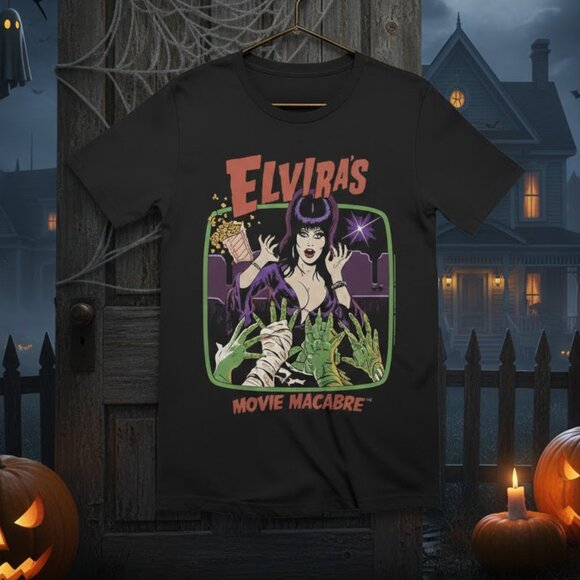 Elvira's Movie Macabra Steven Rhodes T-Shirt Black Size XL - Picture 2 of 3